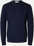 SELECTED HOMME Pullover aus Merinowolle Blau M