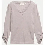 Langarmshirt mit Turn-Up-Funktion Grau L