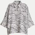Printbluse Fashell mit Webstreifen Wei&szlig; 36