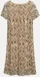 s.Oliver BLACK LABEL Kleid mit Zick-Zack-Muster Beige 40
