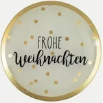 Dekoteller - Frohe Weihnachten Wei&szlig;