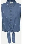 Regular-Fit Bluse Blau S