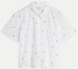 Tom Tailor Denim Kurzarm-Bluse mit Alloverprint Wei&szlig; XXL