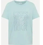 T-Shirt mit Folienprint Blau XXL