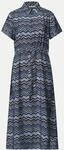 Street One Midi-Kleid mit Zick-Zack-Muster Blau 34