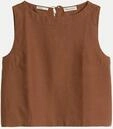 Marc O'Polo Blusen-Top aus Leinen Braun 34