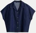 someday Boxy-Fit Jeansbluse Zondra denim Blau 40
