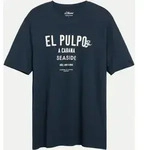 T-Shirt mit El Pulpo Artwork Blau S