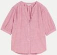 Tom Tailor Casual Bluse mit V-Ausschnitt Rosa 46