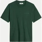 T-Shirt, SSL, Melange, Print, Relax Gr&uuml;n S