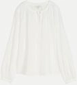 Tom Tailor Casual Bluse mit Bindeband Wei&szlig; 36