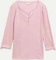 Tom Tailor Casual Langarmshirt mit Turn-Up-Funktion Rosa XL