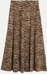 ARMEDANGELS Midi-Rock ILENIAA LARAA mit Zebra Print Braun L