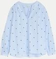 Tom Tailor Casual Bluse mit Herz-Stickerei Blau 38