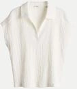 Opus Poloshirt Santolini mit V-Ausschnitt Wei&szlig; 36