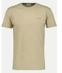 T-Shirt mit Kontrast Logo Beige S