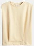 Opus Sweattop Goasis mit Faltendetail Beige 36