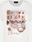 Monari T-Shirt mit Foto-Print Wei&szlig; 36
