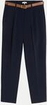 Tom Tailor Casual Barrel-Leg Bundfaltenhose Blau 44/28