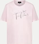 Monari T-Shirt mit glitzernden Schmuckschrift Rosa 38
