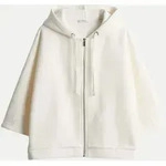 Oversized Sweatshirtjacke Giela Wei&szlig; 40