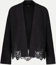 Monari Strickjacke mit Spitzenborte Schwarz 38