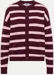 Cecil Cardigan mit Streifen 37903-red wine L