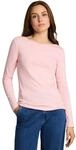 Tom Tailor Casual Langarmshirt mit U-Boot-Ausschnitt Rosa XXL