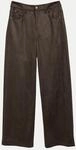 Comma Wide-Leg Hose in Velourslederoptik Braun 34