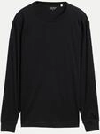 Tom Tailor Casual Basic Langarmshirt mit Logo-Stickerei Schwarz 3XL