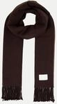 Tom Tailor Casual Doppelseitiger Schal mit Fransen Braun 