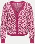Only Strickjacke ONLLEO mit Leo-Print Rosa S