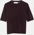 Comma Kurzarm-Wollpullover Braun 34