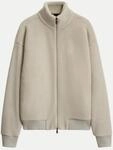 Boss Green Teddy-Sweatshirt mit Logo-Stickerei Beige M