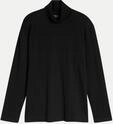 Tom Tailor Casual Langarmshirt mit Rollkragen Schwarz XXL