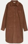 Tom Tailor Casual Cord-Blusenkleid Braun 36