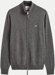 Gant Strickjacke aus Lambswool mit Rei&szlig;verschluss 90-CHARCOAL MELANGE 3XL