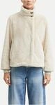 Comma Fake-Fur-Jacke mit Strickb&uuml;ndchen Beige 34