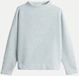 Opus Sweatshirt Genuri mit zweifarbiger Struktur Blau 36
