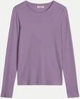 Marc O'Polo DENIM Langarmshirt mit Rippstruktur Violett XS