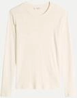 Marc O'Polo DENIM Rippjersey-Longsleeve Beige XS