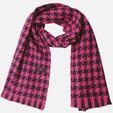 Cecil Pepita Schal mit Fransen Pink 