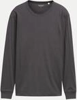 Tom Tailor Casual Basic Langarmshirt mit Logo-Stickerei Grau XXL