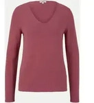 Tom Tailor Casual Pullover mit V-Ausschnitt Rosa L