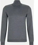 BOSS Black Slim-Fit Rollkragenpullover aus Merinowolle Grau XL