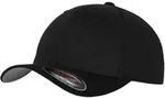 FLEXFIT 6 Panel Cap FX6277 Wooly Combed mit Gummizug Black L/XL