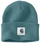 Carhartt Beanie Watch Cap 106920 Gummilabel Rippstrick Harbor Teal