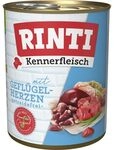 Rinti Hunde Nassfutter Dose Kennerfleisch Gefl&uuml;gelherzen 800g