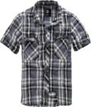 Brandit Herrenhemd Roadstar Shirt Kurzarm Schwarz/Anthrazit S