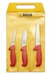 Dick Ergogrip Messer-Set Jagd Indoor 3-Teilig Rot